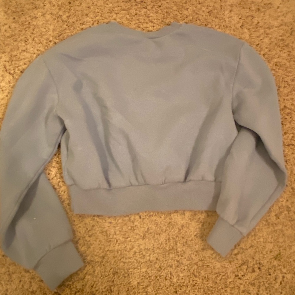 Wild Fable cropped blue crew neck sweatshirt